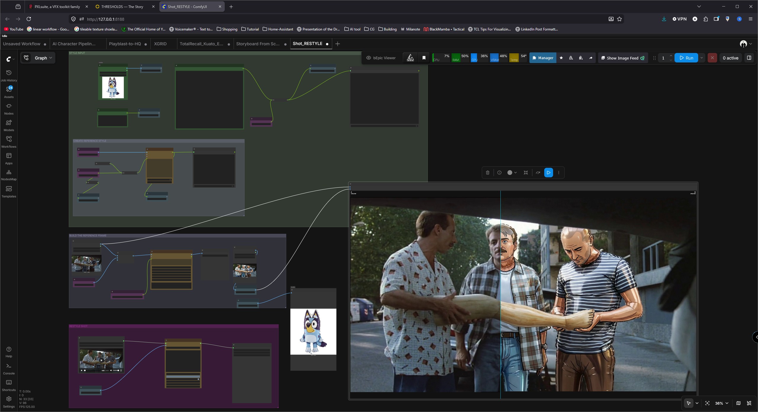 Plate restyle workflow, ComfyUI shot restyle