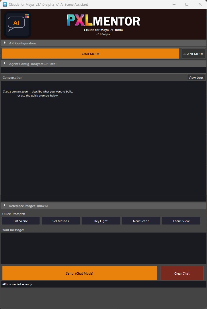 mAIa Claude for Maya interface