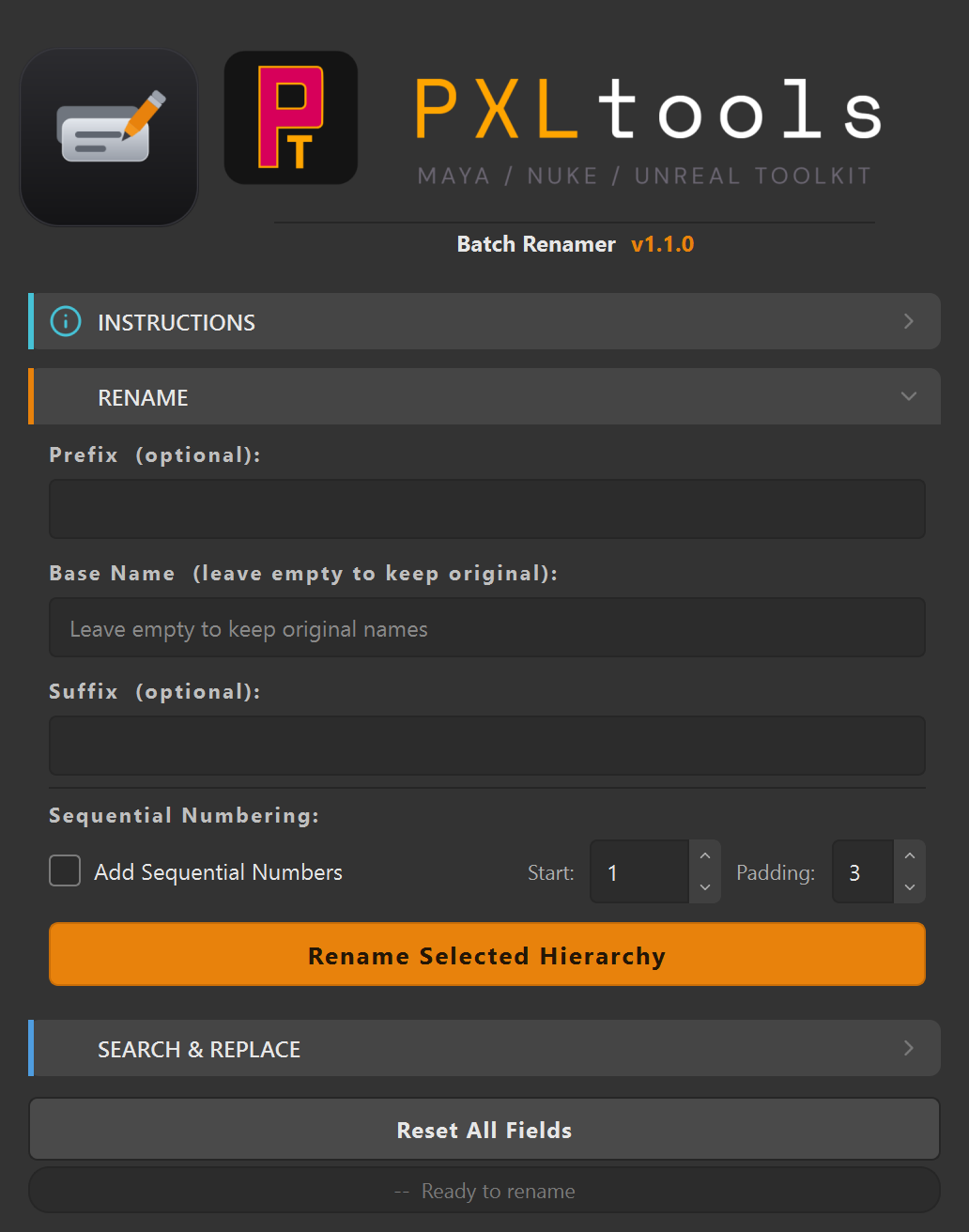 Batch Renamer interface preview